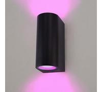 Ledvion - Applique LED SMART Santa Barbara, RGBWW, IP54, Noire, Intérieur/Extérieur, Lampe Extérieure, Éclairage de Jardin