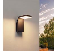 Ledvion - Applique LED Solaire, 0.5W, 3000K, IP44, Noire, Downlight, Avec Détecteur de Mouvement, Énergie Solaire, Économe en Énergie & Résistante aux Intempéries
