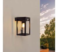 Ledvion - Applique LED Solaire, 2.2W, 3000K, IP44, Noire & Carrée Transparente, Avec Détecteur de Mouvement, Énergie Solaire, Économe en Énergie & Résistante aux Intempéries