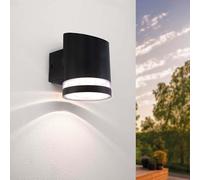 Ledvion - Applique LED Solaire, 3000K, IP44, Noire, Elara, Lampe Extérieure, Éclairage d'Ambiance, Éclairage de Jardin