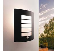 Ledvion applique murale LED avec détecteur noir E27 IP44 | Éclairage automatique autour de l’entrée, façade, garage et allée