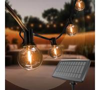 Ledvion - Guirlande LED, 16,5M Solaire, 30x E12 LED, Étanche IP44, 2700K, G40, Plug & Play, Connectable