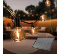 Ledvion - Guirlande LED, 42M Solaire, 75x E12 LED, Étanche IP44, 2700K, G40, Plug & Play, Connectable