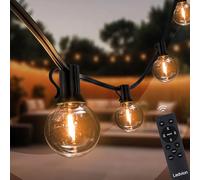 Ledvion - Guirlande LED, 5,5M Dimmable, 10x E12 LED, Étanche IP44, 3W, 2700K, Guirlande Extérieure