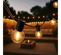 Ledvion LED Guirlande Lumineuse 16.5M IP54 9W Blanc chaud | Adapté à l’allée la terrasse la façade ou le jardin pour un usage extérieur clair
