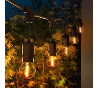 Ledvion LED Guirlande Lumineuse IP65 20W 20M 220-240V Or | Adapté à l’allée la terrasse la façade ou le jardin pour un usage extérieur clair
