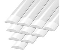 Ledvion - Lot de 10, Reglette LED intégrée, 120cm, IP65, 30W, 2400 Lumen, Neutre blanc, 6500K, Couplable, éclairage de garage, entrepôt, d'atelier, lampe de cave