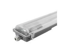 Ledvion - Lot de 2 Armatures LED 60CM, Clips en Inox, IP65, Incl. Tube LED, Inox, +75 000 heures, Anti-poussière et Antidéflagrant