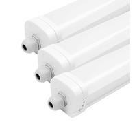 Ledvion - Lot de 3 Armatures LED TL, 60CM, 20W, 4000K, IP65, Connectables, Lumière du Jour
