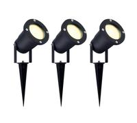 Ledvion Lot de 3 LED Extérieur Spot IP65 3W 2700K GU10 dimmable piquet | Pour jardin terrasse allee entree massifs et eclairage exterieur decoratif