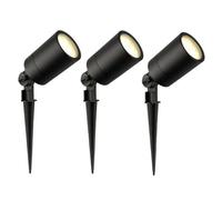 Ledvion Lot de 3 LED Extérieur Spot IP65 3W 2700K GU10 dimmable piquet | Pour jardin terrasse allee entree massifs et eclairage exterieur decoratif