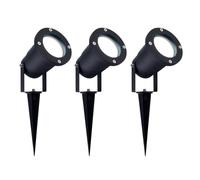 Ledvion Lot de 3 LED Extérieur Spot IP65 3W 6500K GU10 dimmable piquet | Pour jardin terrasse allee entree massifs et eclairage exterieur decoratif