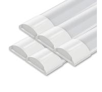 Ledvion - Lot de 5, Reglette LED intégrée, 60cm, IP20, 15W, 120 lm/W, KaltWeiß, 6500K, Couplable, éclairage de garage, entrepôt, d'atelier, lampe de cave