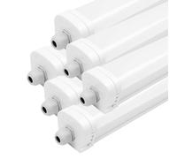 Ledvion - Lot de 6 Armatures LED TL, 150CM, 36W, 4000K, IP65, Connectables, Lumière du Jour