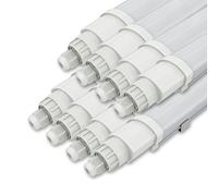 Ledvion - Lot de 8, Reglette LED intégrée, 150cm, IP65, 40W, 120 lm/W, Neutralweiss, 4000K, Couplable, éclairage de garage, entrepôt, d'atelier, lampe de cave