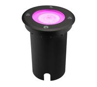Ledvion Spot LED Encastrable Exterieur IP67 4.9W GU10 RGB 1m rond noir | Adapté à l’allée la terrasse la façade ou le jardin pour un usage extérieur clair