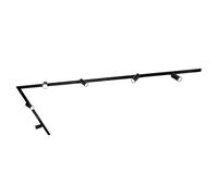 Ledvion - Système d’éclairage LED monophasé, 3m, Rail Monophasé, 3W, Noir, 2700K, 6 spots GU10 orientables, luminaire plafonnier, spot plafond, rail led, plafonnier moderne design