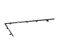 Ledvion - Système d’éclairage LED monophasé, 3m, Rail Monophasé, 4,9W, Noir, RGB, 7 spots GU10 orientables, luminaire plafonnier, spot plafond, rail led, plafonnier moderne design