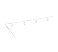 Ledvion - Système d’éclairage LED monophasé, 3m, Rail Monophasé, sans ampoule GU10, Blanc, 5 spots GU10 orientables, luminaire plafonnier, spot plafond, rail led, plafonnier moderne design