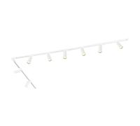 Ledvion - Système d’éclairage LED monophasé, 3m, Rail Monophasé, sans ampoule GU10, Blanc, 8 spots GU10 orientables, luminaire plafonnier, spot plafond, rail led, plafonnier moderne design