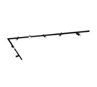 Ledvion - Système d’éclairage LED monophasé, 3m, Rail Monophasé, sans ampoule GU10, Noir, 7 spots GU10 orientables, luminaire plafonnier, spot plafond, rail led, plafonnier moderne design