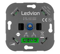 Ledvion - Variateur LED, 5-250 Watts, Commutateur Alternatif (>2 Variateurs, 1 Point Lumineux), Découpage de Phase