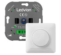 Ledvion - Variateur LED, 5-600 Watts, Inclus Plaque Blanche, Variateur Universel LED, Interrupteur Variateur