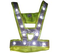 LEDWARNING Gilet Baudrier Jaune PRO de Sécurité Fluo à 24 Leds blanches DELUXE Vendeur et stock en FRANCE