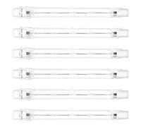 LedWekei Ampoules halogènes, ampoule halogène T3 r7s 118 mm 120 W, ampoule T3 de type J, blanc chaud 2700 K, ampoules halogènes à double extrémité (paquet de 6)
