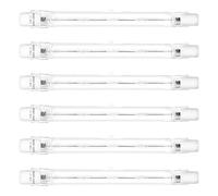 LedWekei Ampoules halogènes, ampoule halogène T3 r7s 118 mm 200 W, ampoule T3 de type J, blanc chaud 2700 K, ampoules halogènes à double extrémité (paquet de 6)