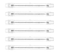 LedWekei Ampoules halogènes, ampoule halogène T3 r7s 118 mm 300 W, ampoule T3 de type J, blanc chaud 2700 K, ampoules halogènes à double extrémité (paquet de 6)
