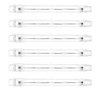 LedWekei Ampoules halogènes, ampoule halogène T3 r7s 118 mm 400 W, ampoule T3 de type J, blanc chaud 2700 K, ampoules halogènes à double extrémité (paquet de 6)