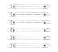 LedWekei Ampoules halogènes, ampoule halogène T3 r7s 78 mm 100 W, ampoule T3 de type J, blanc chaud 2700 K, ampoules halogènes à double extrémité (paquet de 6)