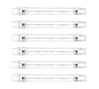 LedWekei Ampoules halogènes, ampoule halogène T3 r7s 78 mm 150 W, ampoule T3 de type J, blanc chaud 2700 K, ampoules halogènes à double extrémité (paquet de 6)