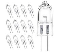LedWekei Ampoules halogènes G4, ampoule 6 V 10 W, ampoule à capsule transparente à 2 broches, ampoules blanc chaud 2700 K à intensité variable (paquet de 12)