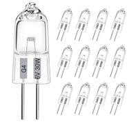LedWekei Ampoules halogènes G4, ampoule 6 V 30 W, ampoule à capsule transparente à 2 broches, ampoules blanc chaud 2700 K à intensité variable (paquet de 12)