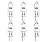 LedWekei Ampoules halogènes G6.35, ampoule 24 V 150 W, ampoule à capsule transparente à 2 broches, ampoules blanc chaud 2700 K à intensité variable (paquet de 6)