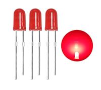 LedWekei (perles de lumière rouge 60 degrés) 120pcs 3mm Bi-pin LED Diode électroluminescente, Haute luminosité lampe LED, ampoule à éclairage puissant composants électroniques