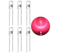 LedWekei (rouge 160 degrés) 120pcs 3mm Bi-pin LED Diode électroluminescente, Haute luminosité lampe LED, ampoule à éclairage puissant composants électroniques