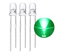 LedWekei (Vert 60 degrés) 120pcs 3mm Bi-pin LED Diode électroluminescente, Haute luminosité lampe LED, ampoule à éclairage puissant composants électroniques