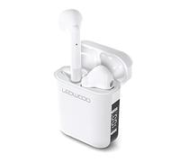 Ledwood - Apollo-S - Ecouteurs Semi-Intra sans Fil - Bluetooth 5.0 - IPX4 - Touche Tactile - Ecran Digital avec Le Niveau de Batterie - USB-C (Blanc)