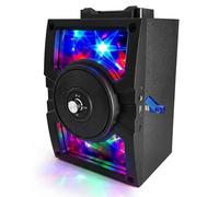 LEDWOOD Enceinte portable karaoké Magic Mirror LED batterie Bluetooth USB SD FM 10W + clé USB 32 Go
