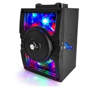 LEDWOOD Enceinte portable karaoké Magic Mirror LED batterie Bluetooth USB SD FM 10W + clé USB 32 Go