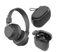 LEDWOOD Happy Geek - Pack Cadeau 3 en 1 - Ecouteurs sans Fil Intra Auriculaire - Casque Bluetooth - Enceinte Portable