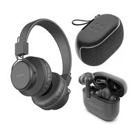 LEDWOOD Happy Geek - Pack Cadeau 3 en 1 - Ecouteurs sans Fil Intra Auriculaire - Casque Bluetooth - Enceinte Portable