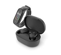 Ledwood Kepler - Ecouteurs sans Fil + Tracker d'Activité - Ecouteurs Tactile - Assistance Vocale - Compatible iOS/Android (Noir)