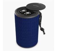 Ledwood Enceinte 2-en-1 Bluetooth Dual – écouteurs intra-auriculaires intégrés – Tissu bleu