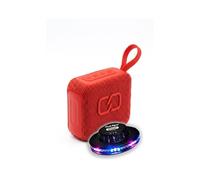 Ledwood PM-XS40-RED-OVNI Enceinte Bluetooth 5.3 Rouge 5W TWS IPX4 Portable Micro SD 16h