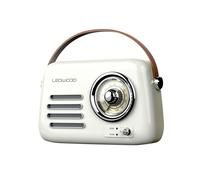 Ledwood Radio Rétro Portable Modèle Alma 5W avec Bluetooth / USB / Aux Blanc