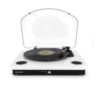 LEDWOOD ROUND300 Platine Vinyle Blanche - 33/45/78 Tours, Haut-parleurs 2x5W, Encodage USB, Bluetooth 5.0